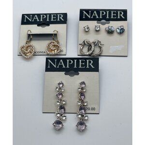 NEW Napier Pierced Earrings Total of 5 Pair